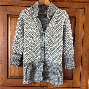 Warm Gray Chevron Cardigan